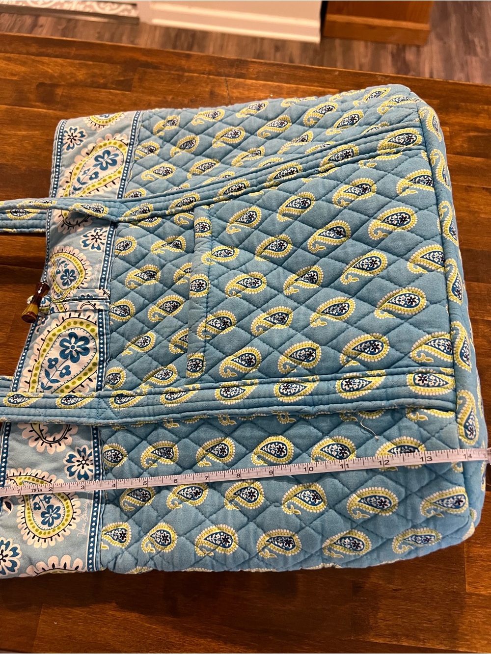 Vera Bradley Bermuda Blue (retired) Large Tote Bag - Picture 6 of 9
